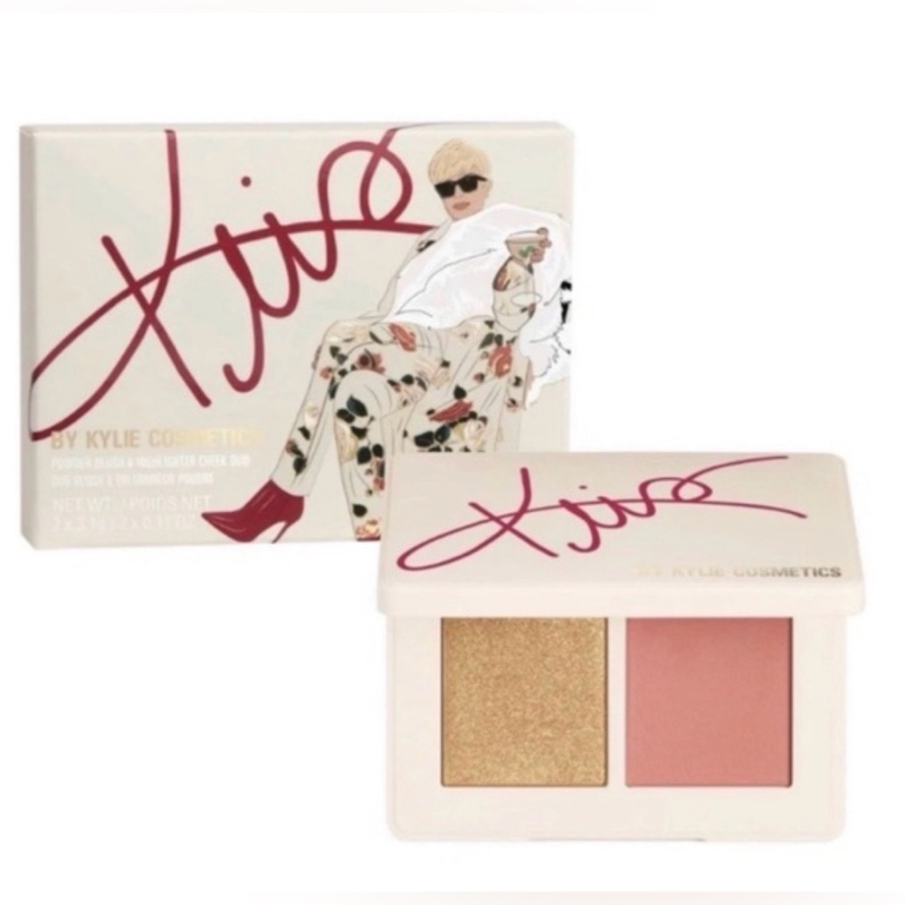 Kris by Kylie Jenner Powder Blush & Highlighter Cheek Duo (New)